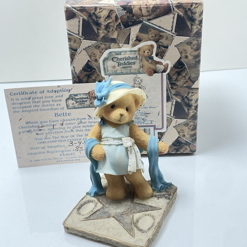 Cherished Teddies Lot 4 Figurines, 2 Plush Vintage Collection Of 6 - Picture 13 of 14